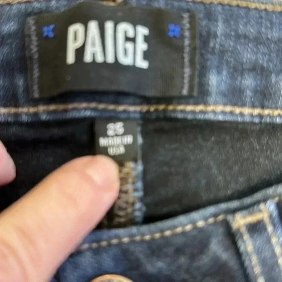 PAIGE - Verdugo  Ankle Ultra Skinny dark wash Ellora Size 25 - Picture 6 of 7